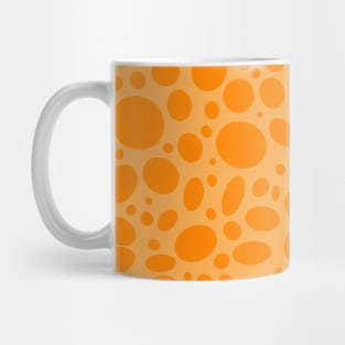 Orange dots on yellow Mug